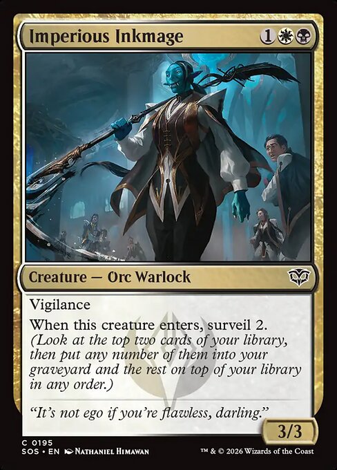 MTG Imperious Inkmage SOS 195 Regular Nonfoil