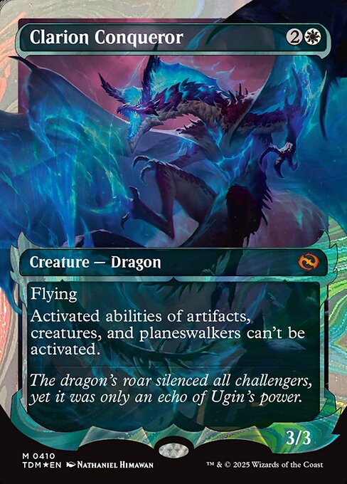 MTG Clarion Conqueror TDM 410 Showcase Ghostfire Halo Foil