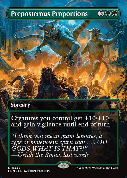 MTG Preposterous Proportions FDN 338 Borderless Foil
