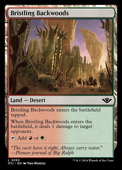 MTG Bristling Backwoods OTJ 253 Regular Foil