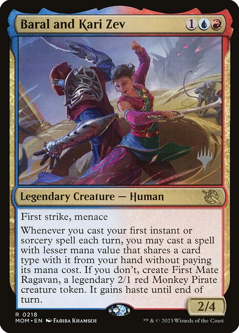 MTG Baral and Kari Zev PMOM 218p Promo Pack Foil