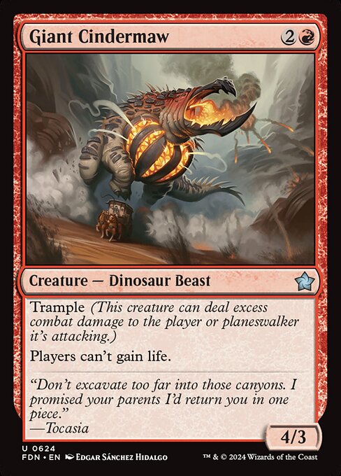 MTG Giant Cindermaw FDN 624 Starter Collection Nonfoil