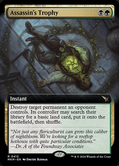 MTG Assassin's Trophy MKM 412 Extended Art Foil