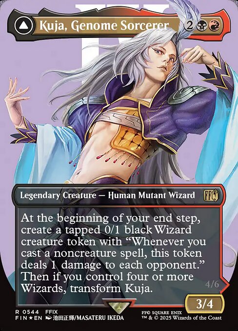 MTG Kuja, Genome Sorcerer // Trance Kuja, Fate Defied FIN 544 Borderless Character Surge Foil