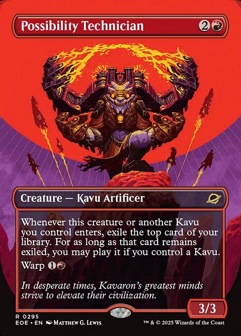 MTG Possibility Technician EOE 295 Borderless Triumphant Foil