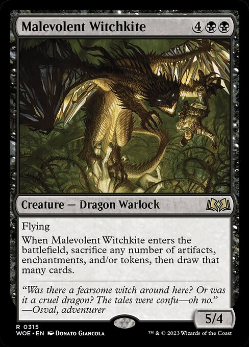 MTG Malevolent Witchkite WOE 315 Jumpstart Nonfoil