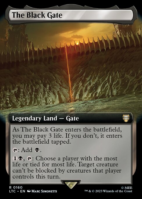 MTG The Black Gate LTC 160 Extended Art Nonfoil