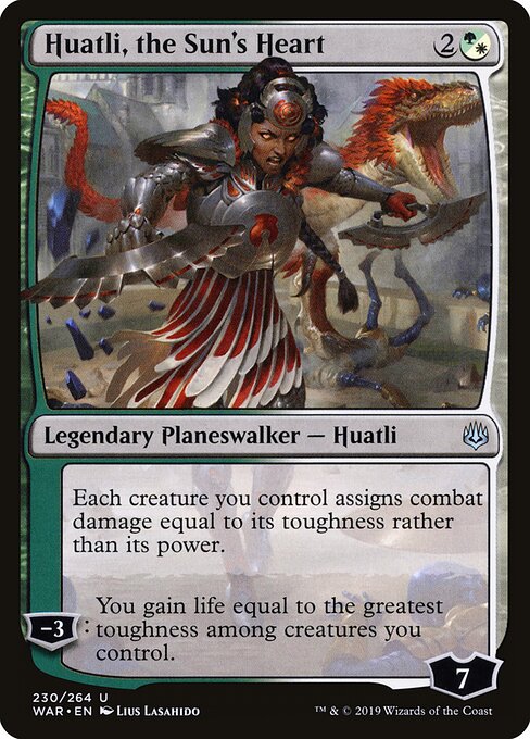 MTG Huatli, the Sun's Heart WAR 230 Standard Nonfoil front