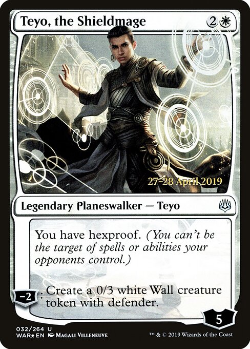 MTG Teyo, the Shieldmage PWAR 032S Prerelease Promo Foil front
