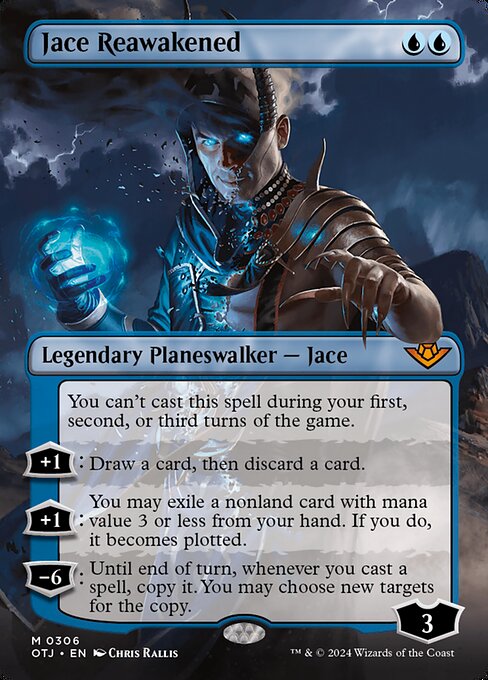 MTG Jace Reawakened OTJ 306 Borderless Planeswalker Foil