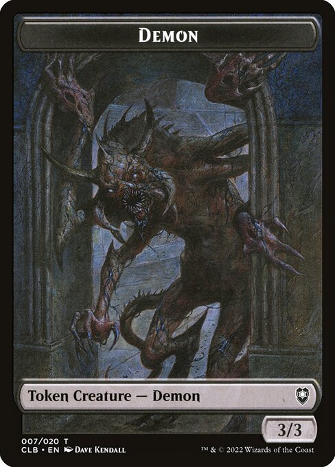 MTG Demon Token CLB 007 Token Foil