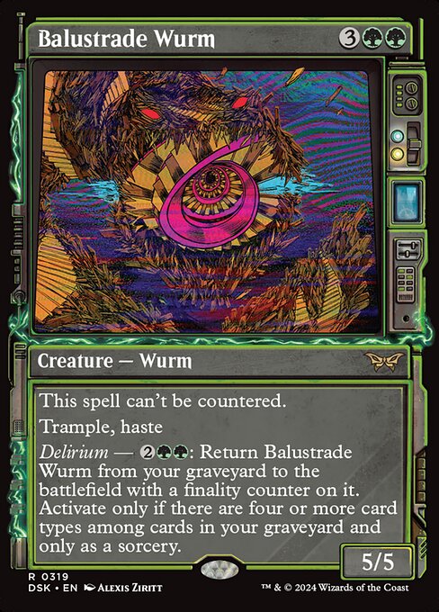 MTG Balustrade Wurm DSK 319 Paranormal Frame Foil
