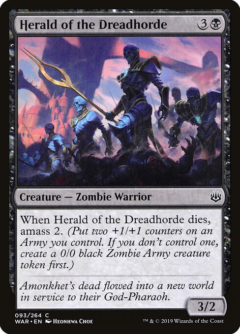 MTG Herald of the Dreadhorde WAR 093 Standard Foil front