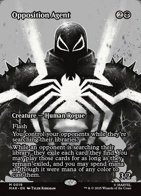 MTG Opposition Agent MAR 019 Borderless Source Material Nonfoil