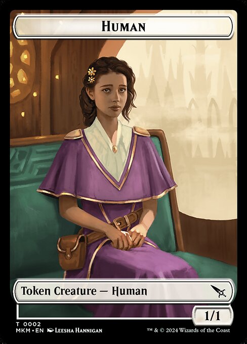 MTG Human Token MKM 002 Token Foil