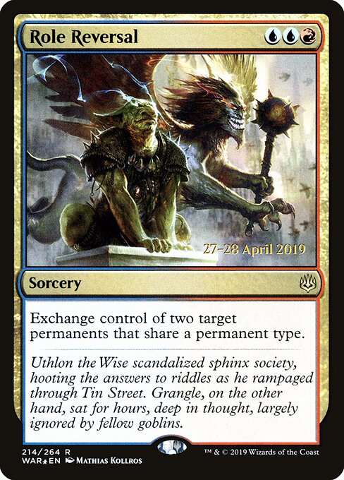 MTG Role Reversal PWAR 214S Prerelease Promo Foil front