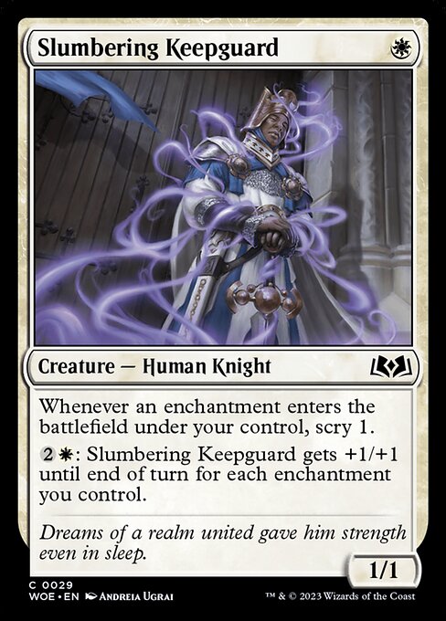 MTG Slumbering Keepguard WOE 029 Regular Foil