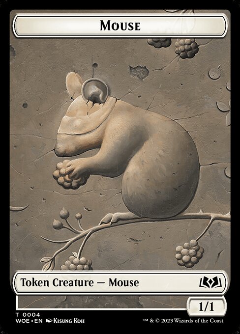 MTG Mouse Token WOE 004 Token Foil