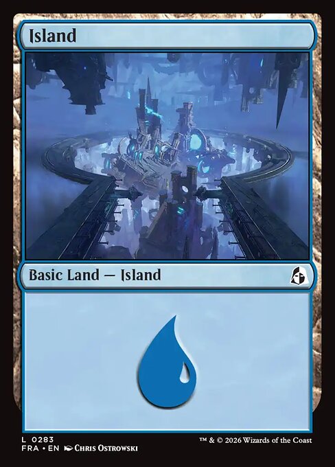 MTG Island FRA 283 Standard Foil front