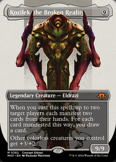 MTG Kozilek, the Broken Reality MH3 382 Borderless Concept Eldrazi Foil