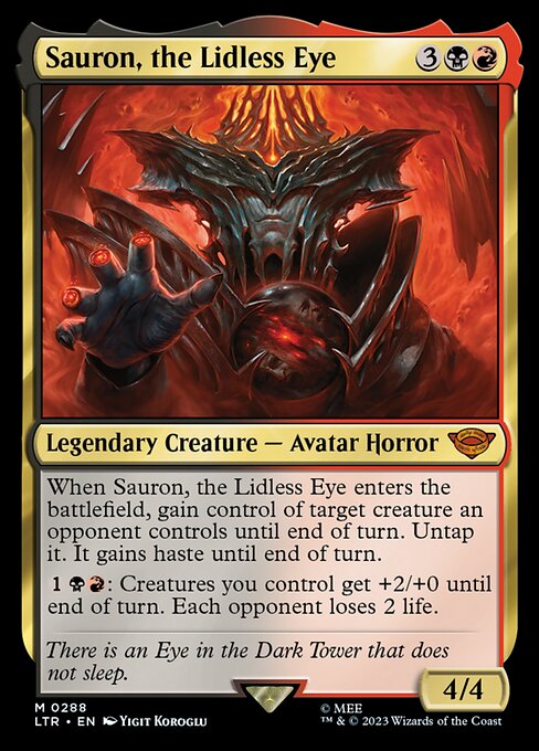 MTG Sauron, the Lidless Eye LTR 288 Starter Kit Foil