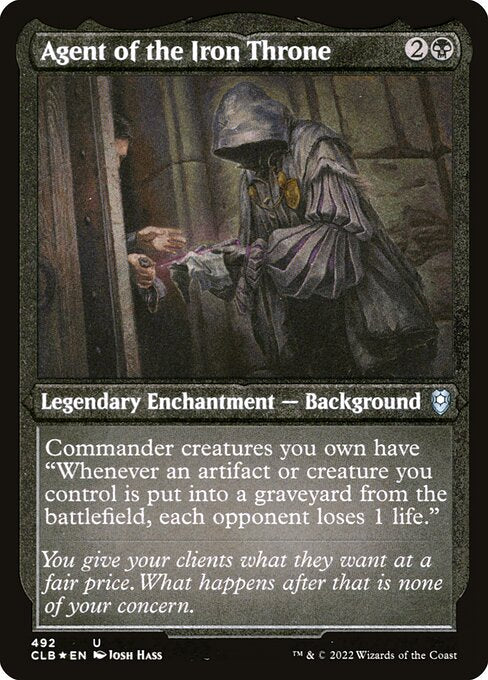 MTG Agent of the Iron Throne CLB 492 Foil Etched Frame Etched