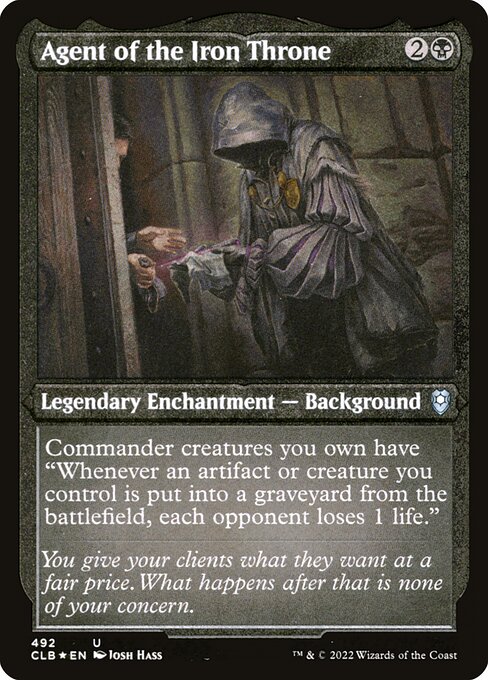 MTG Agent of the Iron Throne CLB 492 Foil Etched Frame Etched