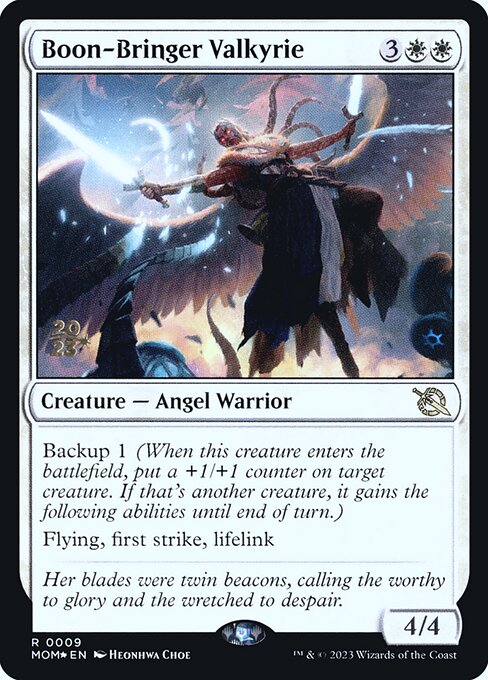 MTG Boon-Bringer Valkyrie PMOM 009s Prerelease Foil