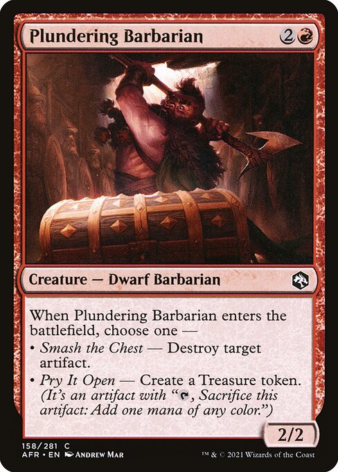 MTG Plundering Barbarian AFR 158 Regular Foil