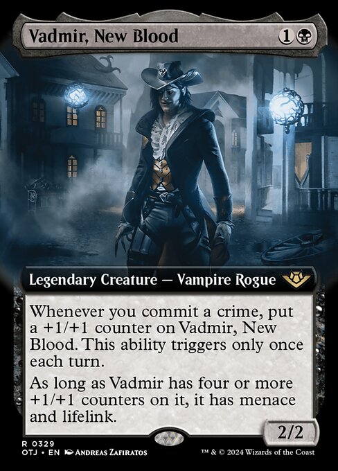 MTG Vadmir, New Blood OTJ 329 Extended Art Foil