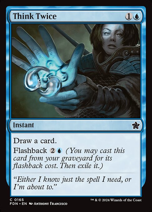 MTG Think Twice FDN 165 Regular Foil