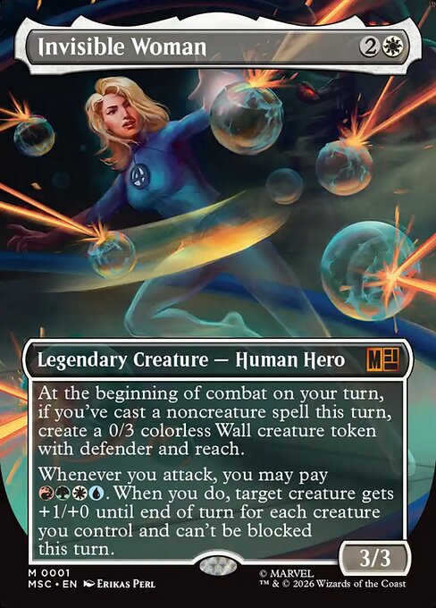 MTG Invisible Woman MSC 001 Borderless Nonfoil