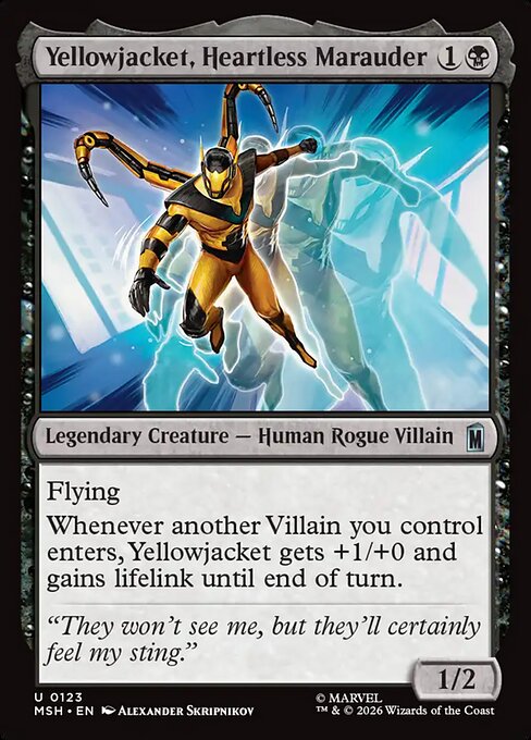 MTG Yellowjacket, Heartless Marauder MSH 123 Regular Nonfoil