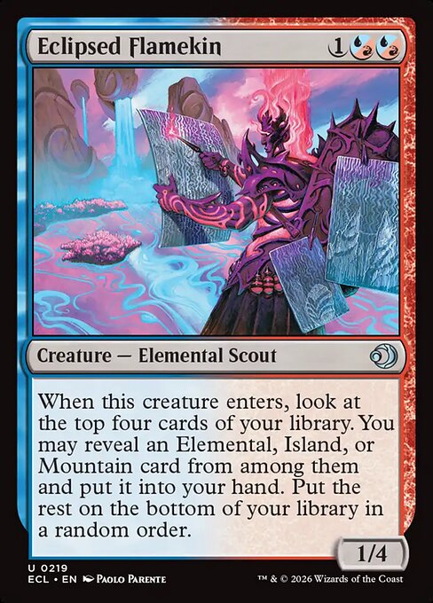 MTG Eclipsed Flamekin ECL 219 Regular Foil