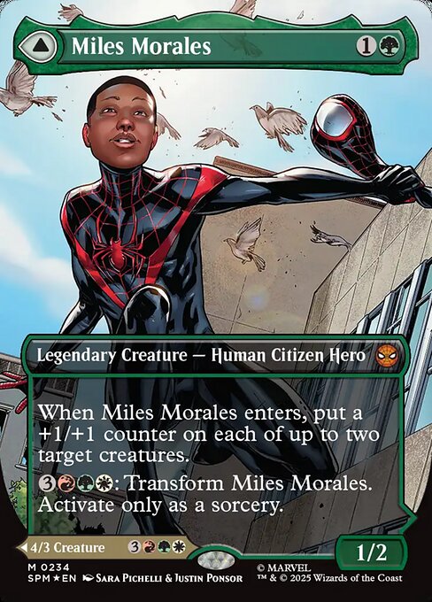MTG Miles Morales // Ultimate Spider-Man SPM 234 Borderless Classic Comic Foil