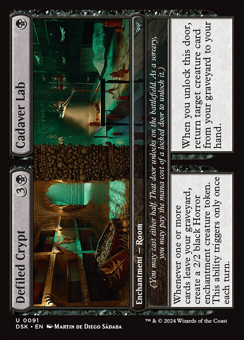 MTG Defiled Crypt // Cadaver Lab DSK 091 Regular Foil