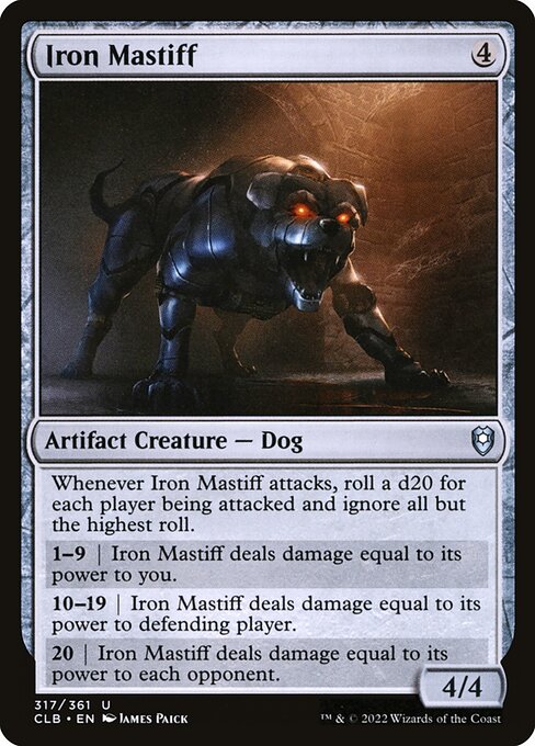MTG Iron Mastiff CLB 317 Regular Nonfoil