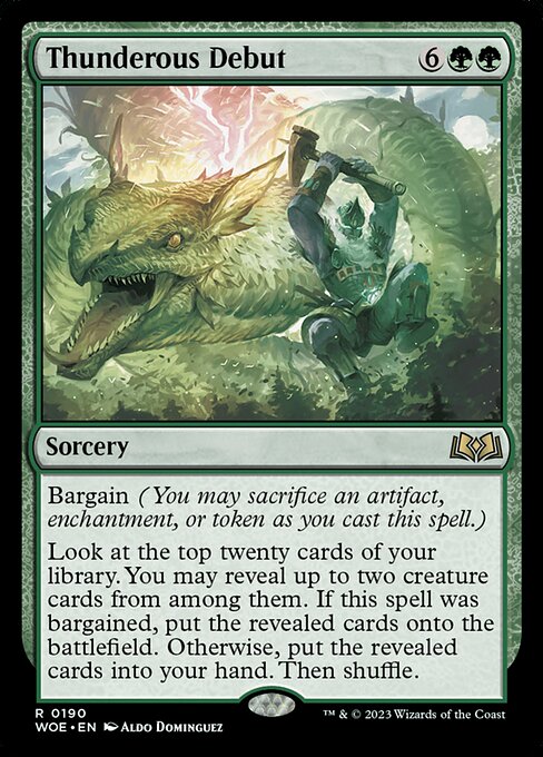 MTG Thunderous Debut WOE 190 Regular Foil