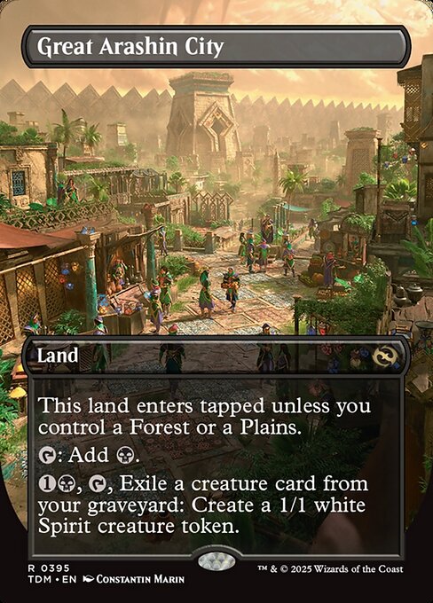 MTG Great Arashin City TDM 395 Borderless Nonfoil
