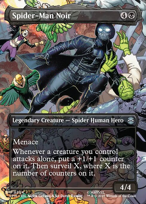 MTG Spider-Man Noir SPM 204 Borderless Scene Foil