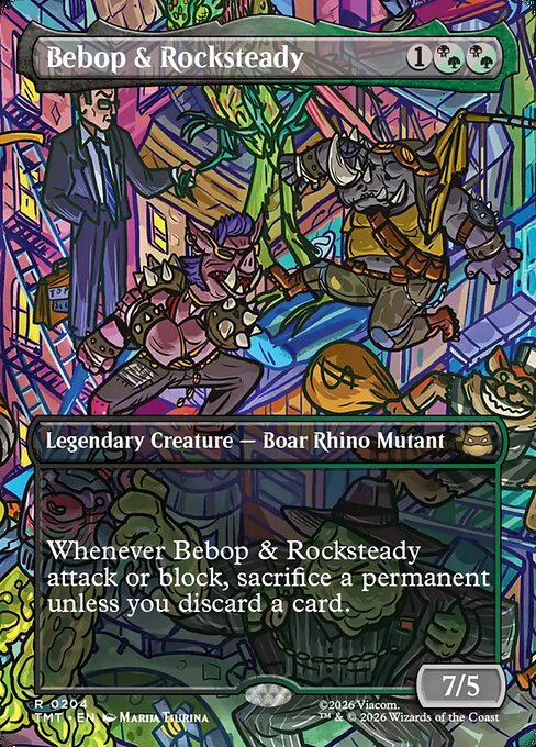 MTG Bebop & Rocksteady TMT 204 Borderless Scene Foil