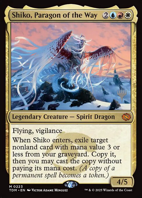 MTG Shiko, Paragon of the Way PTDM 223p Promo Pack Foil
