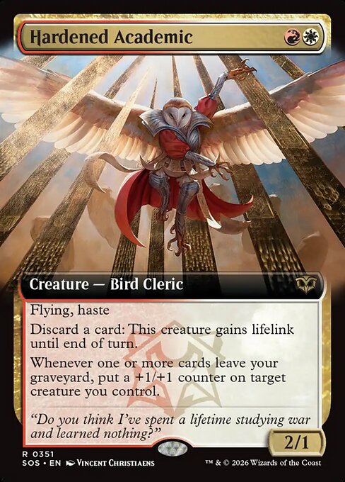 MTG Hardened Academic SOS 351 Extended Art Nonfoil