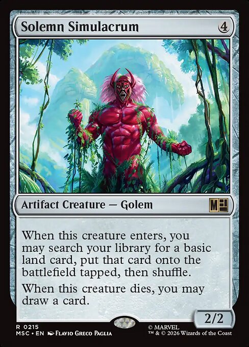 MTG Solemn Simulacrum MSC 215 Regular Surge Foil