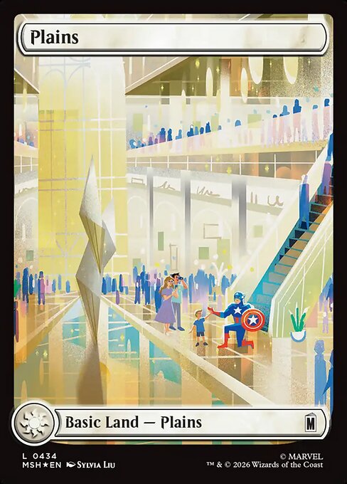 MTG Plains MSH 434 Full Art City Land Surge Foil
