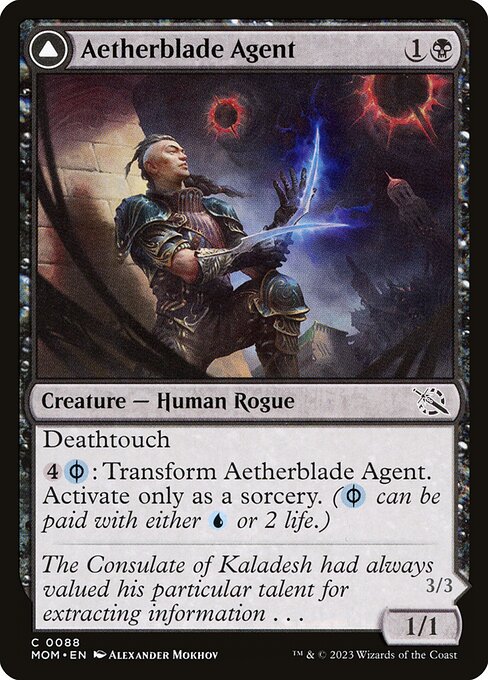MTG Aetherblade Agent // Gitaxian Mindstinger MOM 088 Regular Foil