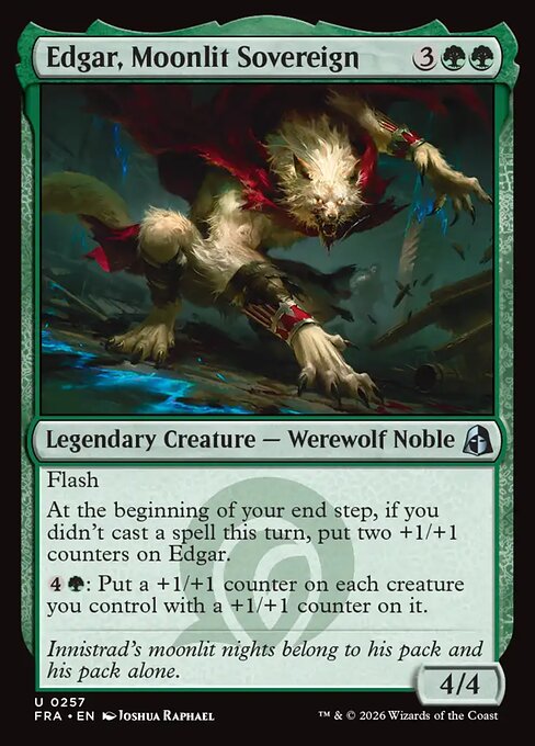 MTG Edgar, Moonlit Sovereign FRA 257 Standard Foil front