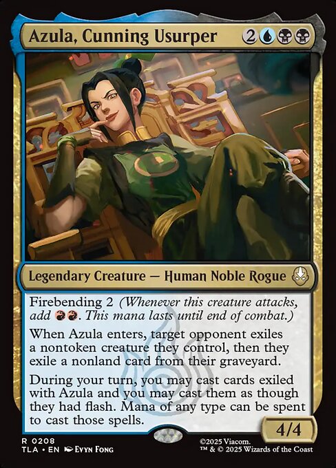 MTG Azula, Cunning Usurper TLA 208 Regular Foil
