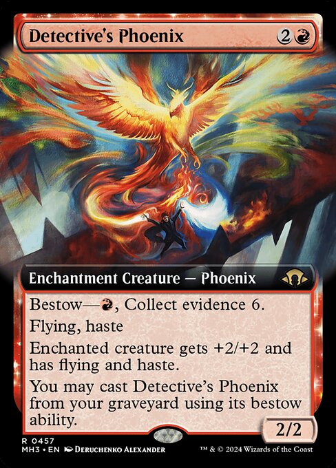 MTG Detective's Phoenix MH3 457 Extended Art Nonfoil