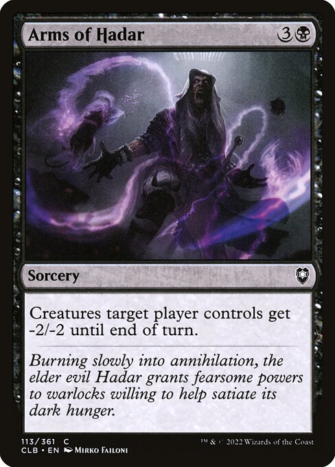 MTG Arms of Hadar CLB 113 Regular Nonfoil